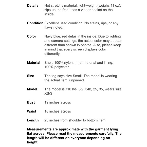 Tommy Hilfiger Navy Blue Quilted Coat Jacket S - Picture 11 of 11